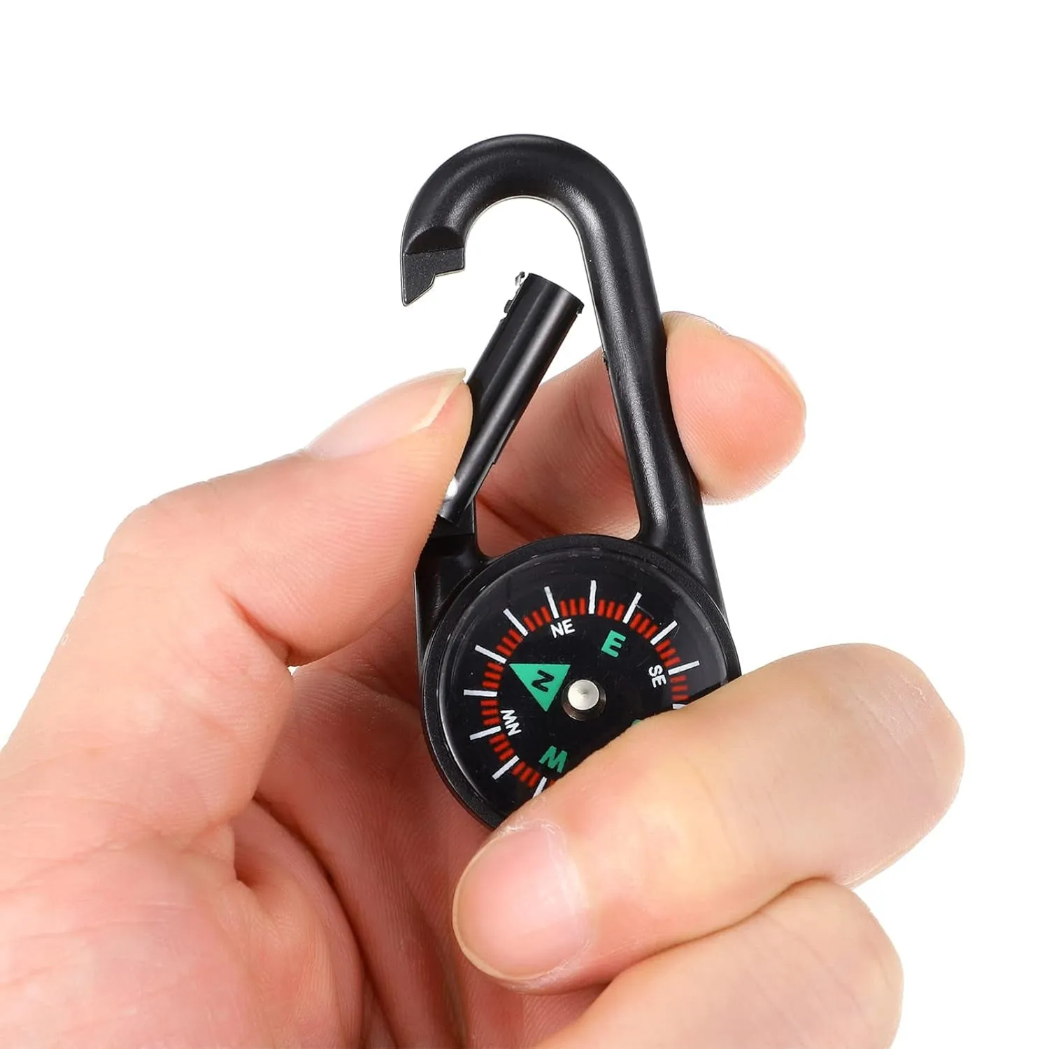 Clip Snap Hook Mini Compass (1 Pc   (1 Pc  Mix Design)