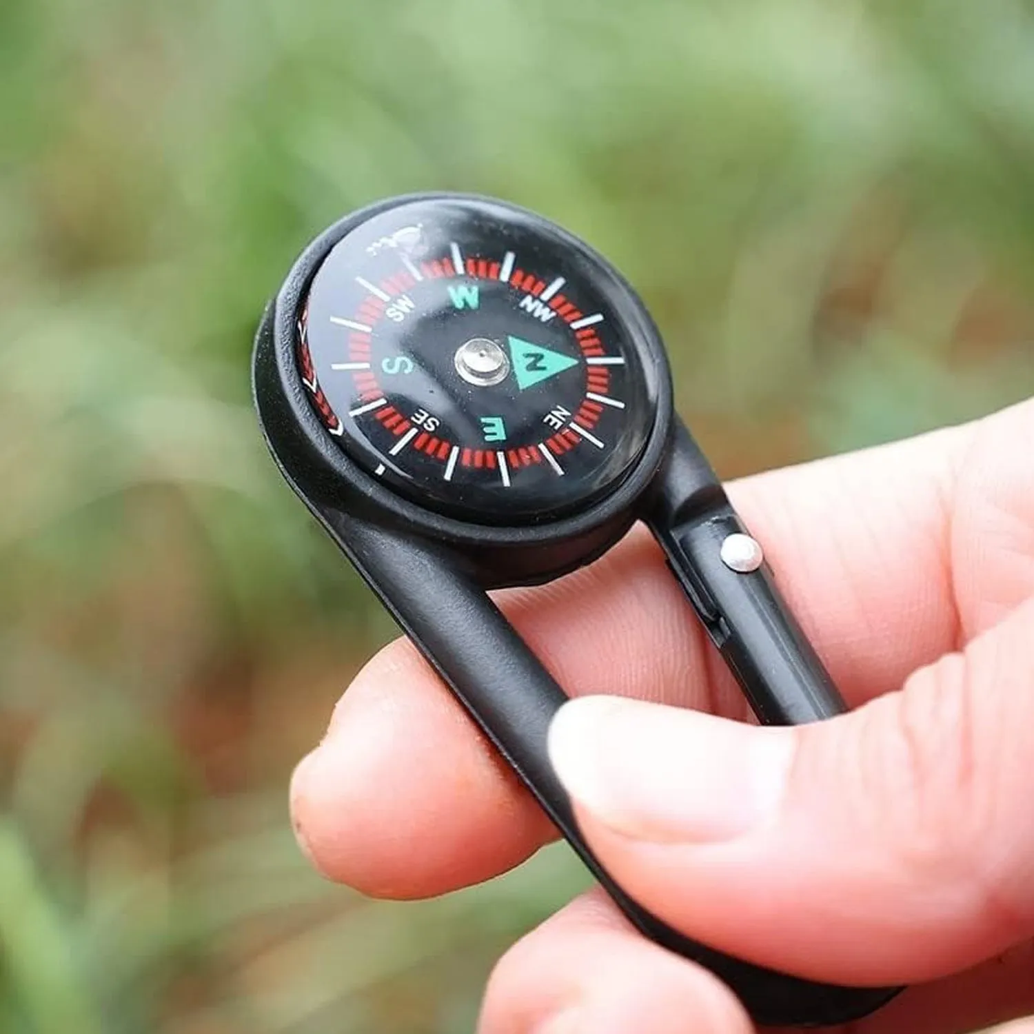 Clip Snap Hook Mini Compass (1 Pc   (1 Pc  Mix Design)