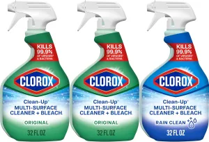 CLOROX Clean-Up Multi-Surface Cleaner with Bleach, 32 Fl Oz Ea, Pack of 3 (Pack May Vary)