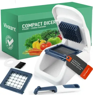 Compact Mini Dicer - Perfect for Quickly Cubing and Dicing Vegetables, Vegetable Chopper and Cutter with Manual Hand Chopper for Onions and Small Veggies