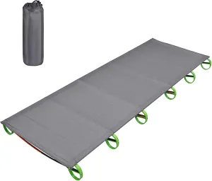 Compact Ultralight Camping Bed With Construction, Ideal For Outdoor Adventures And Easy To Carry (Green)