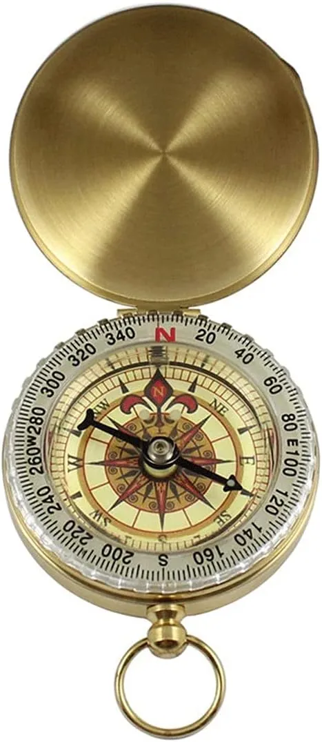 Compass Compass Hiking Survival Camping Hiking Pocket Brass Golden Compass Portable Compass Navigation for Outdoor Activities