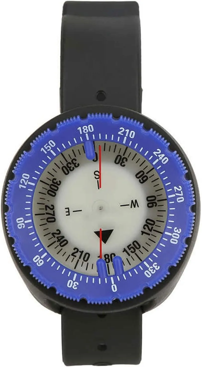Compass Compass Hiking Survival Underwater Compass Professional 50M Diving Compass Waterproof Navigator Digital Watch Scuba Compass for Swimming Diving Scuba(Yellow)