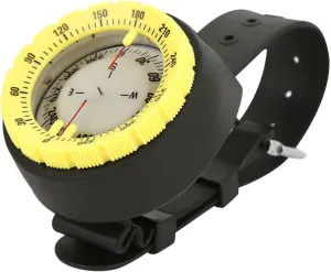 Compass Compass Hiking Survival Underwater Compass Professional 50M Diving Compass Waterproof Navigator Digital Watch Scuba Compass for Swimming Diving Scuba(Yellow)