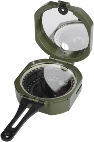 Compass, Geological High Accuracy Waterproof Fluorescent Compass, Suitable for Geological Survey Orienteering Green