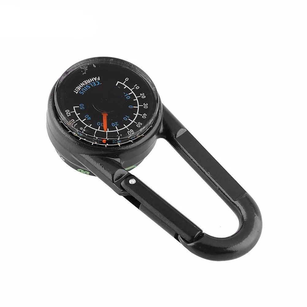 Compass Thermometer Keychain