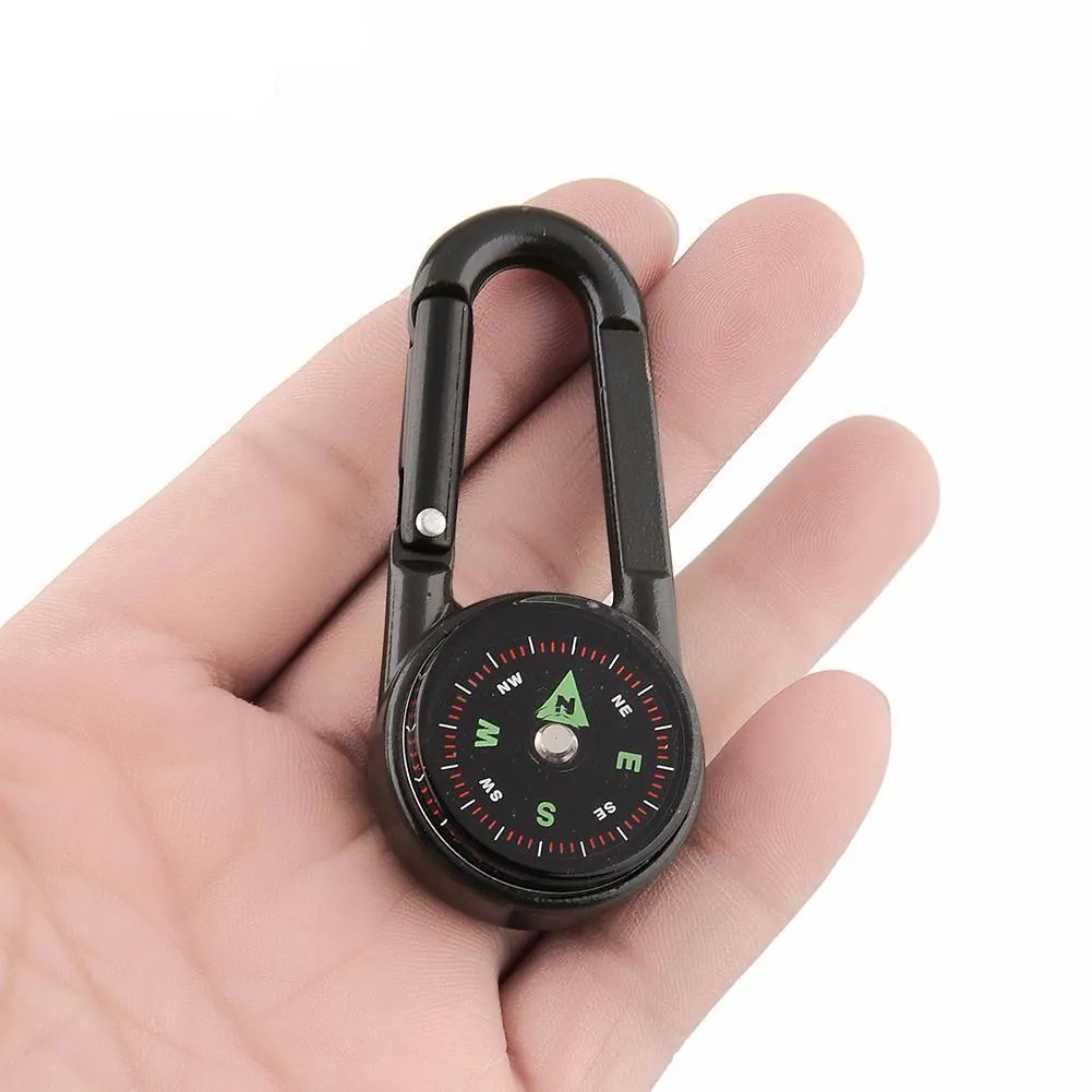 Compass Thermometer Keychain