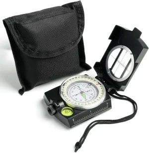 Compass,High Accuracy Waterproof Military Compass with Carrying Bag, Lensatic Sighting, Waterproof and Shakeproof Compass, Army Green Suitable for Camping Hiking (Black)