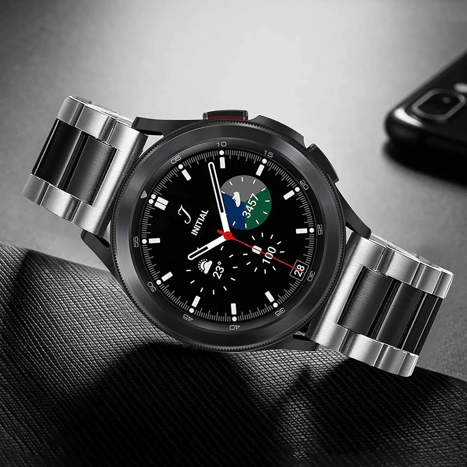 Compatible for Garmin Venu 3S Band, 18mm Stainless Steel Metal Replacement Straps Compatible for Garmin Venu 3S 41mm / Forerunner 265S Smartwatch