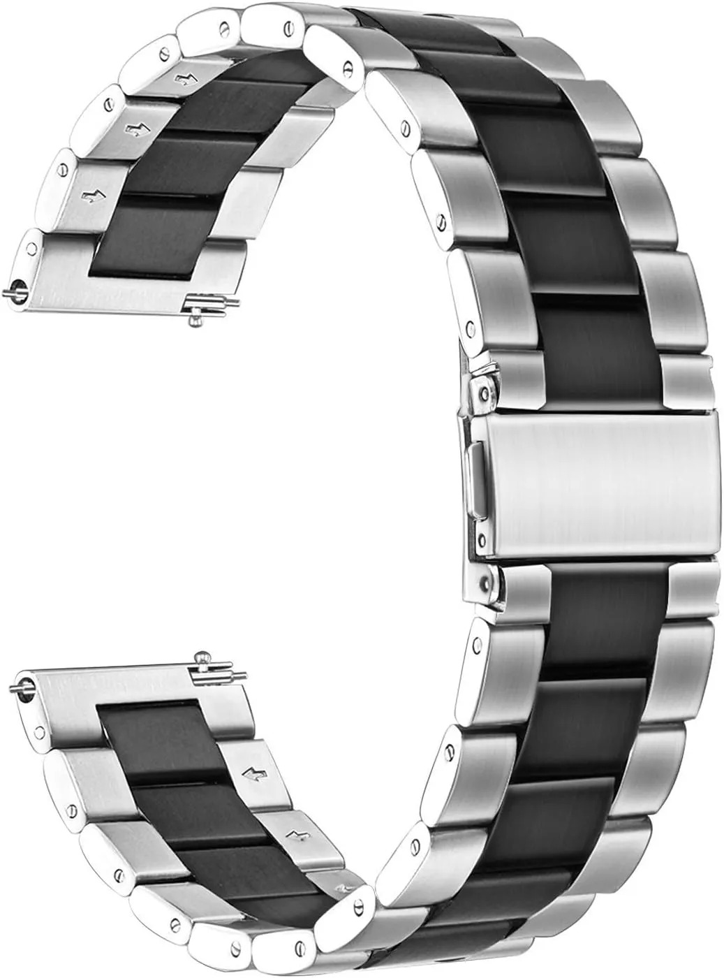 Compatible for Garmin Venu 3S Band, 18mm Stainless Steel Metal Replacement Straps Compatible for Garmin Venu 3S 41mm / Forerunner 265S Smartwatch