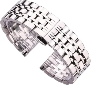 CongYi Polished Stainless Steel Watchband 18mm 20mm 22mm 24mm Men's Metal Watch Strap Bracelet Style Clock Accessories