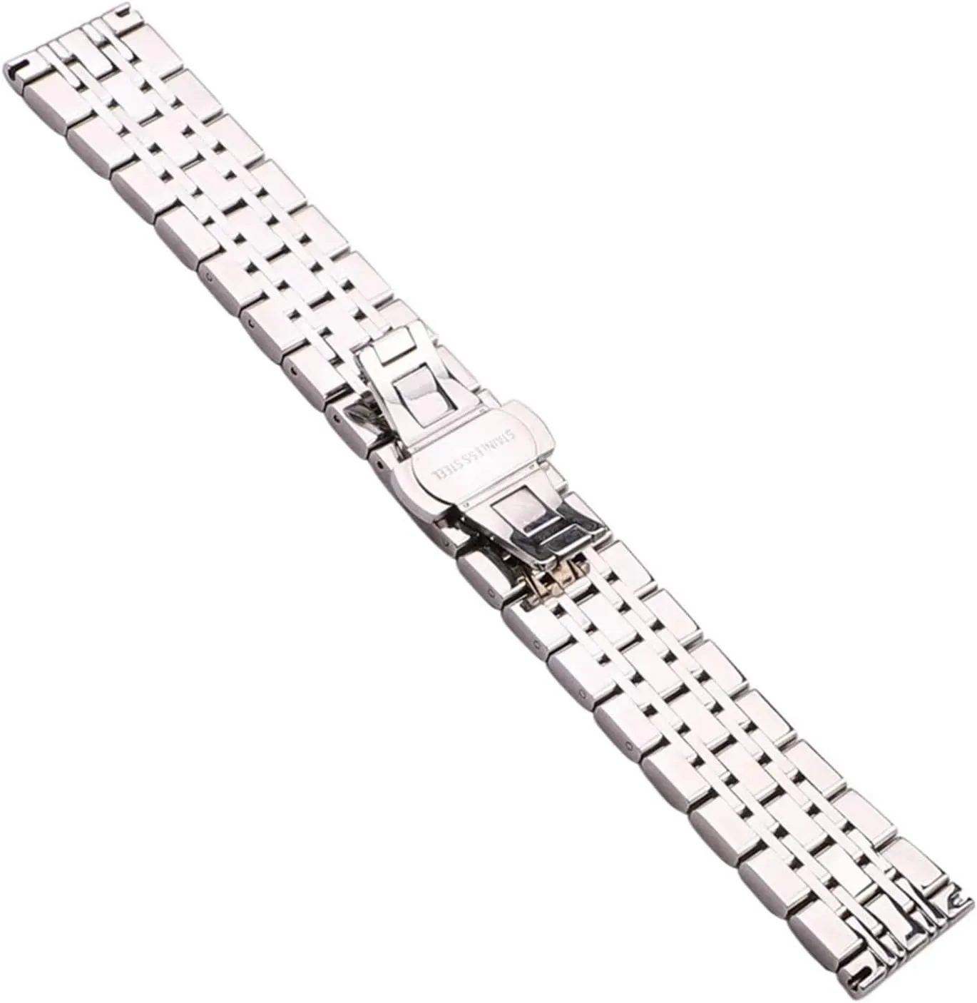 CongYi Polished Stainless Steel Watchband 18mm 20mm 22mm 24mm Men's Metal Watch Strap Bracelet Style Clock Accessories