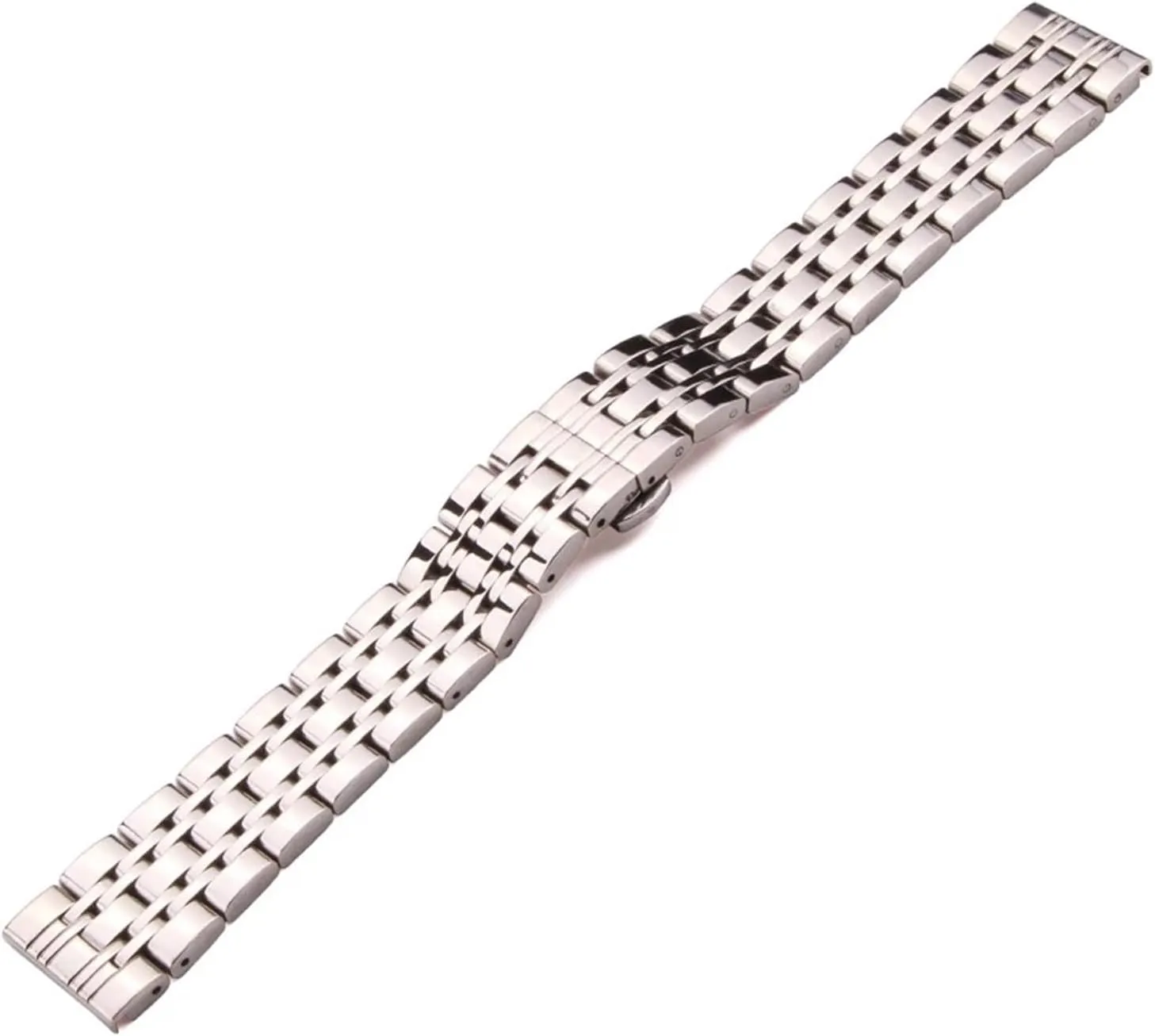 CongYi Polished Stainless Steel Watchband 18mm 20mm 22mm 24mm Men's Metal Watch Strap Bracelet Style Clock Accessories