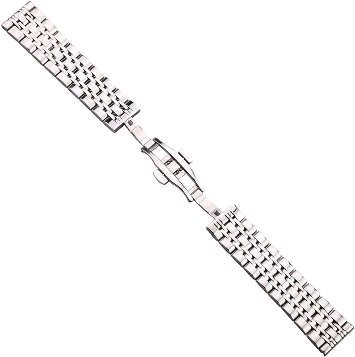 CongYi Polished Stainless Steel Watchband 18mm 20mm 22mm 24mm Men's Metal Watch Strap Bracelet Style Clock Accessories