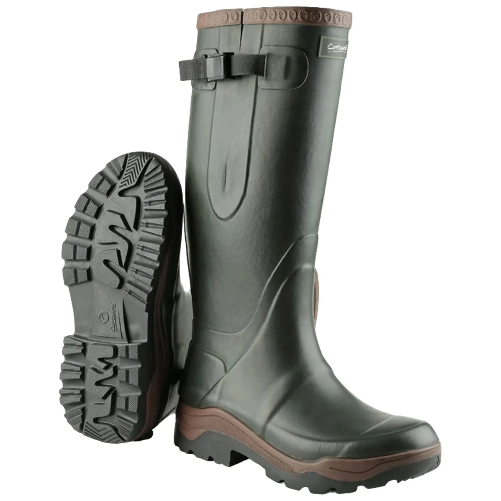 Cotswold Compass Wellington Boots Green