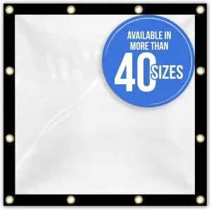 Covers & all Clear Tarps Made of Waterproof & Tear Resistant Vinyl Coated PVC Material, 18 oz, 560 GSM 20 mil Tarpaulin (8' H x 14' W Feet)