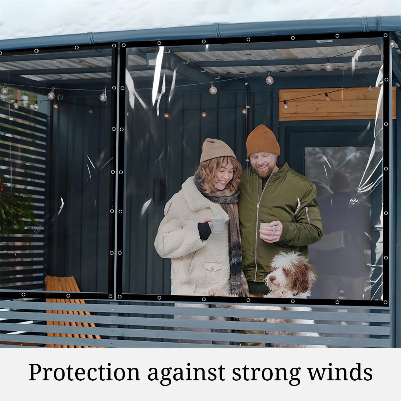 Covers & all Clear Tarps Made of Waterproof & Tear Resistant Vinyl Coated PVC Material, 18 oz, 560 GSM 20 mil Tarpaulin (8' H x 14' W Feet)
