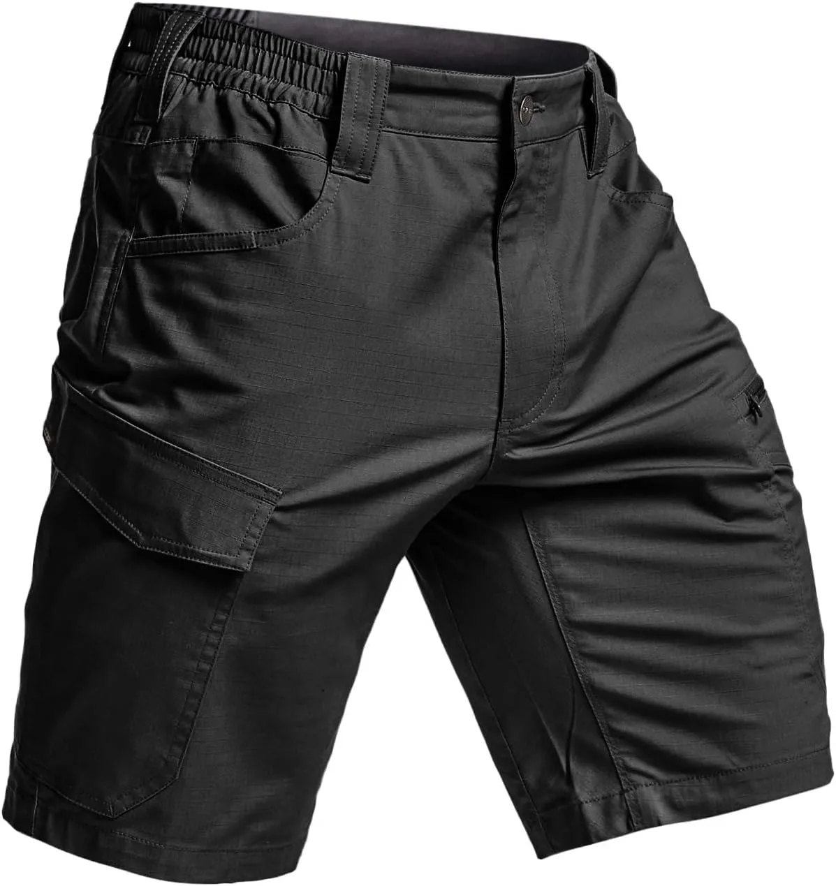 CQR Men's Flex Casual Cargo Shorts, Lightweight Water Resistant Golf Shorts, Stretch Tactical Work Shorts with Multi-Pocket