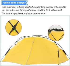 Cresccent 2persons 20D Single Silicon Windproof and Rainproof Snow Mountain pergola Small for Camping hikking sprorts