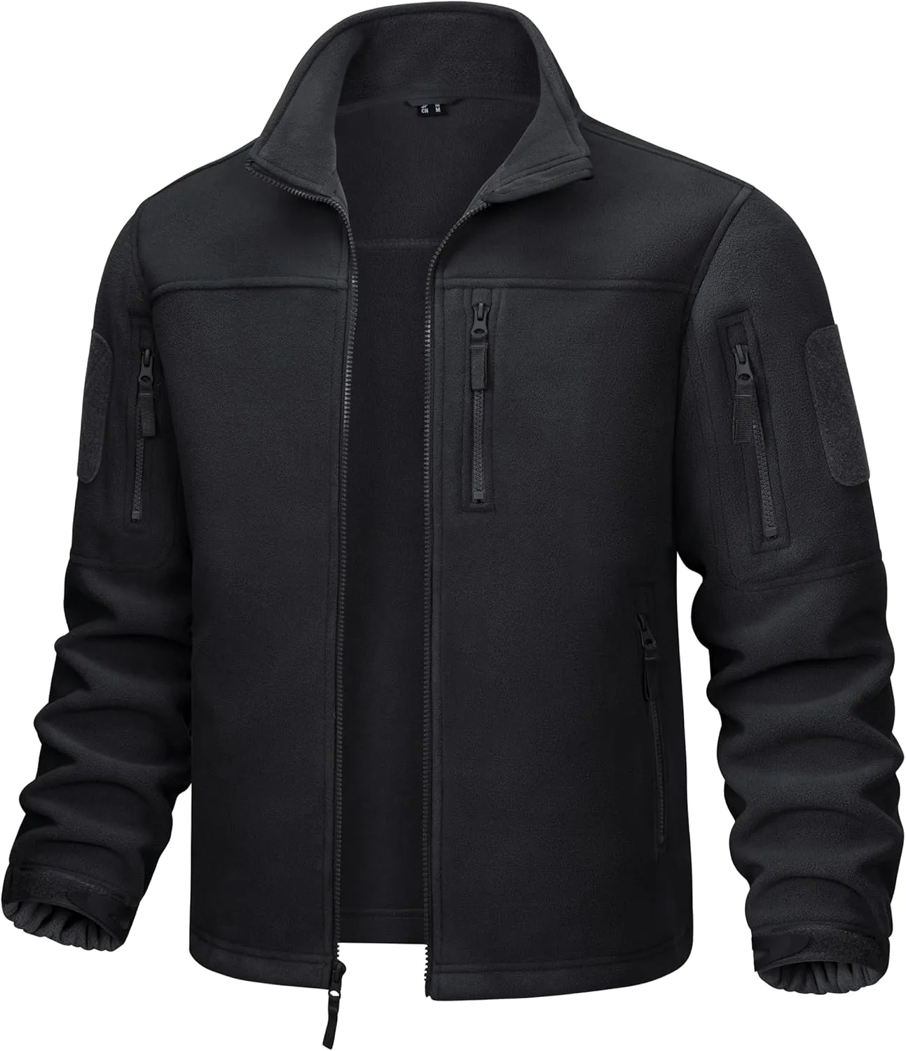 CRYSULLY Men's Fleece Jacket Tactical Full-Zip Winter Coat Jackets Multi Pockets