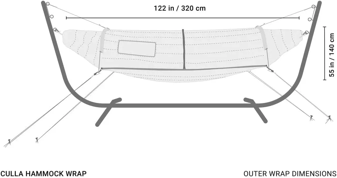 CULLA Insulated Hammocks Wrap – 4-Season Warmth for 1 & 2 Person Hammock, Camping Hammock Tent Cover, Ultralight & Portable Outdoor Gear for Backpacking, Hiking & Travel