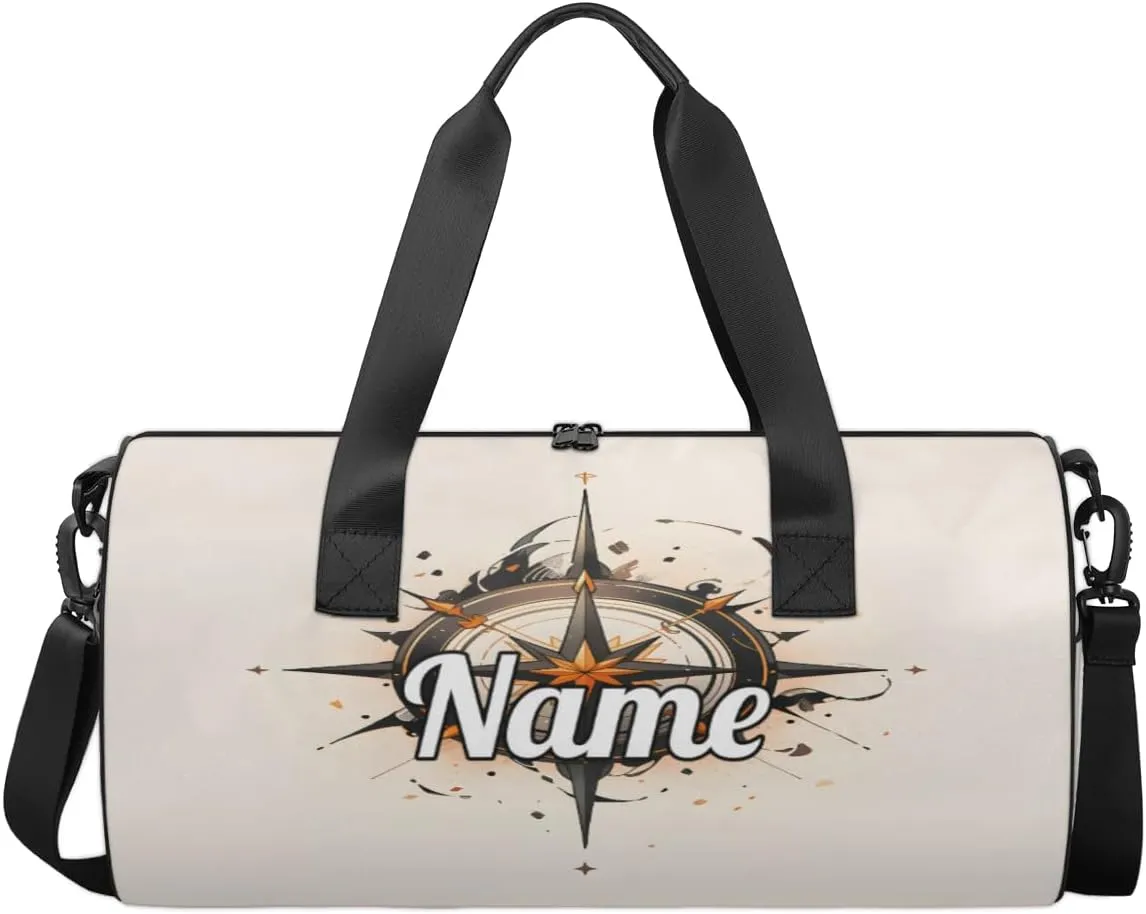 Custom Dance Duffel Bag Sport Backpacks Gyms and Weekend Overnight Travel Duffle Bag Birthday Christmas Halloween Waterproof, Old Compass