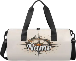 Custom Dance Duffel Bag Sport Backpacks Gyms and Weekend Overnight Travel Duffle Bag Birthday Christmas Halloween Waterproof, Old Compass