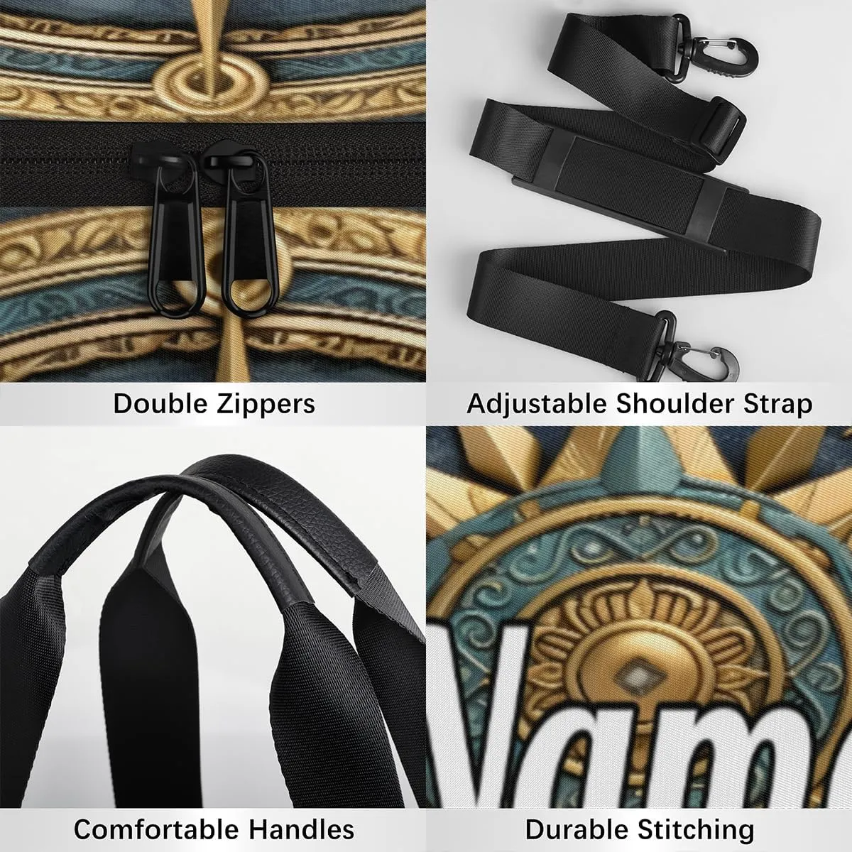 Custom Dance Duffel Bag Sport Backpacks Gyms and Weekend Overnight Travel Duffle Bag Birthday Christmas Halloween Waterproof, Vintage Compass Painted