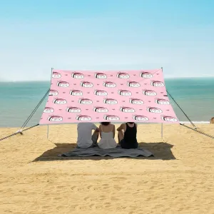 Cute Funny Asian Beach Camping Tent Sun Shelter for Whole Family, Beach Shade Canopy with UPF50  UV Protection,Easy Set Up and Carry,Outdoor Shade for Trips, Fishing, Backyard Fun Picnics