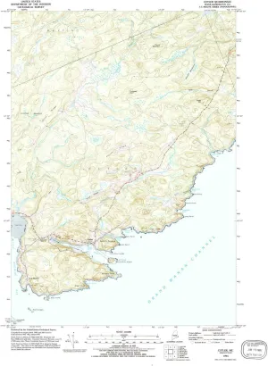 Cutler ME topo map, 1:24000 Scale, 7.5 X 7.5 Minute, Historical, 1993, Updated 1995, 26.9 x 22 in