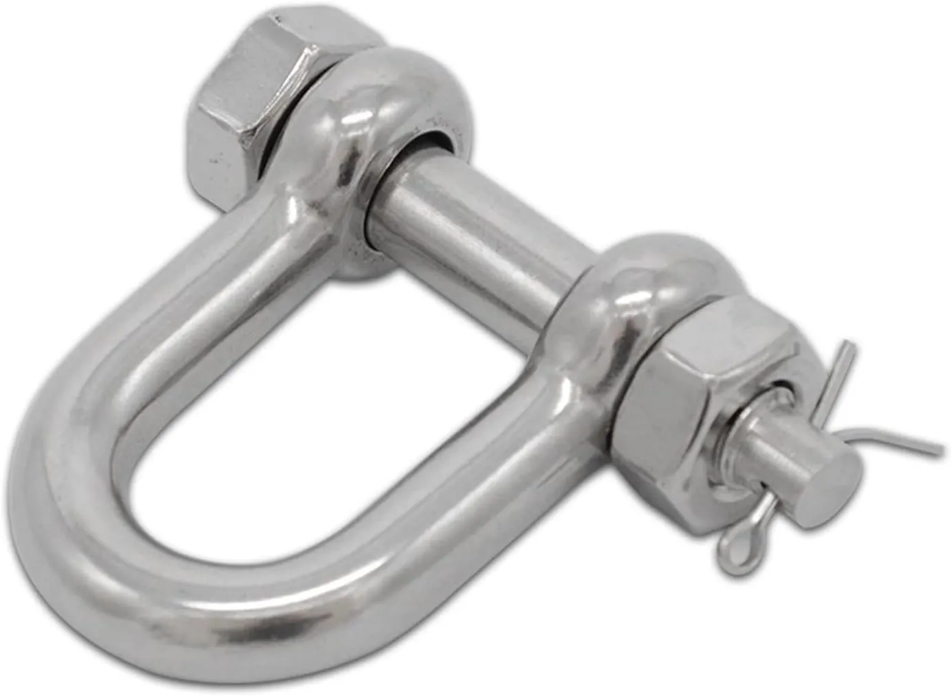 d Ring, Stainless Shackle,Small Shackle,5pcs/10pcs 304 Stainless Steel M6/8/10/12 DEE Shackle Pin Nut Safty Pin Steel Buckle Bolt Anchor Safty Shackle Outdoor Tools(M10 X 5pcs)