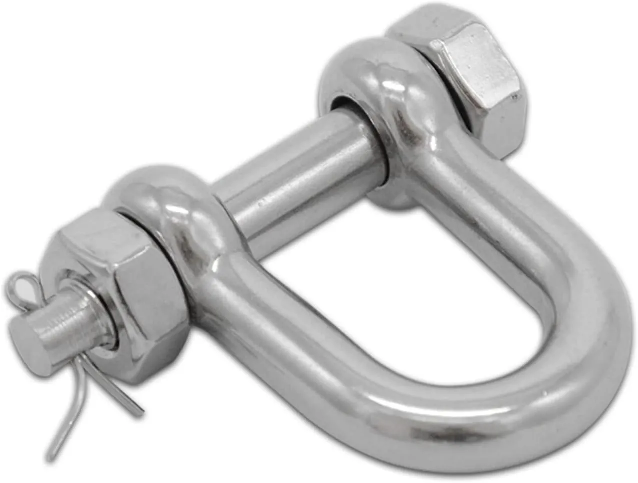 d Ring, Stainless Shackle,Small Shackle,5pcs/10pcs 304 Stainless Steel M6/8/10/12 DEE Shackle Pin Nut Safty Pin Steel Buckle Bolt Anchor Safty Shackle Outdoor Tools(M10 X 5pcs)
