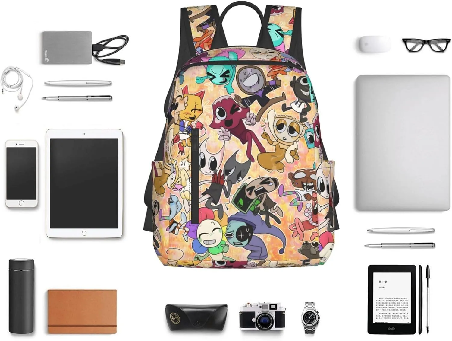 Dandys World Backpack Cartoon Print Fashion Daily Multi-Purpose Backpack Unisex 15in