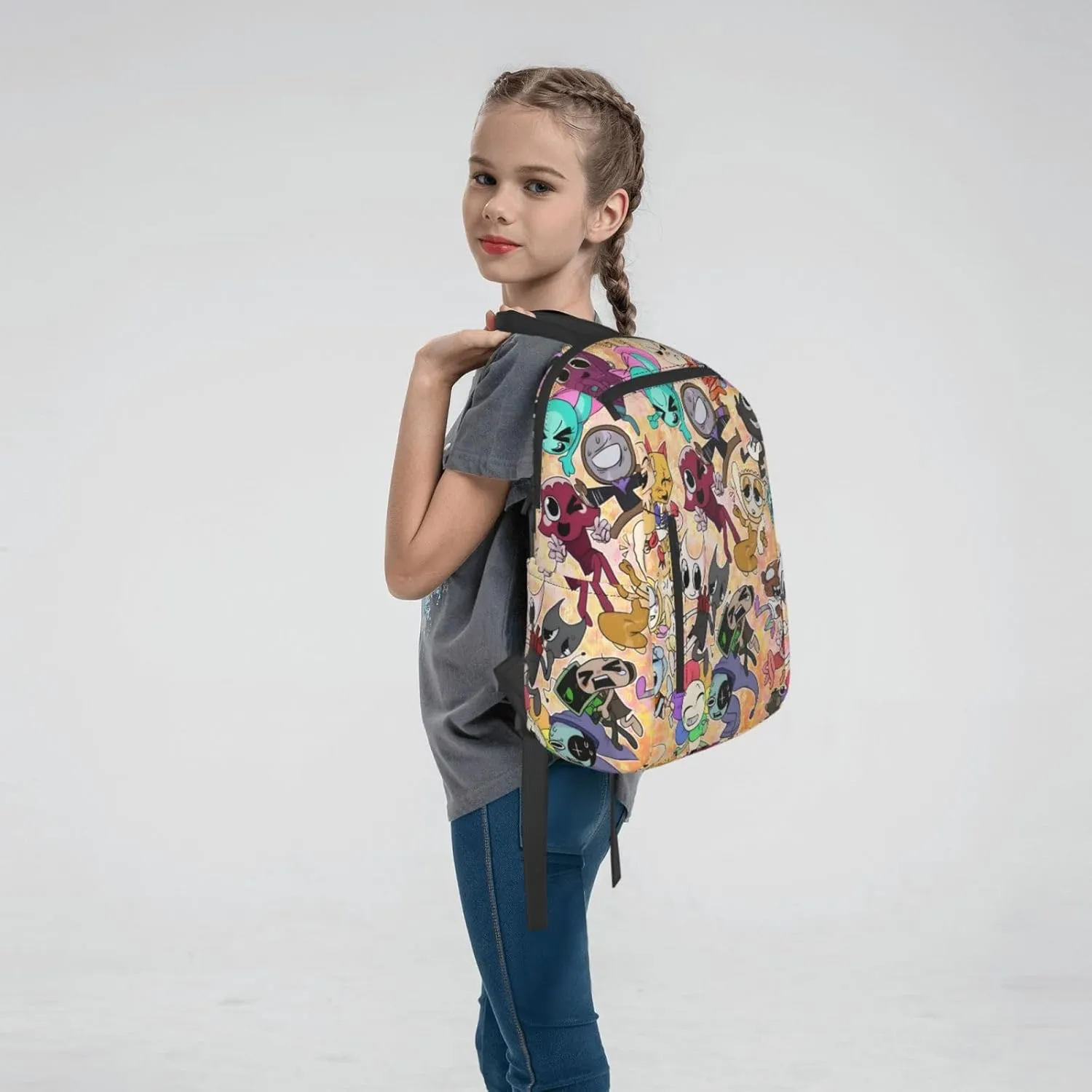 Dandys World Backpack Cartoon Print Fashion Daily Multi-Purpose Backpack Unisex 15in