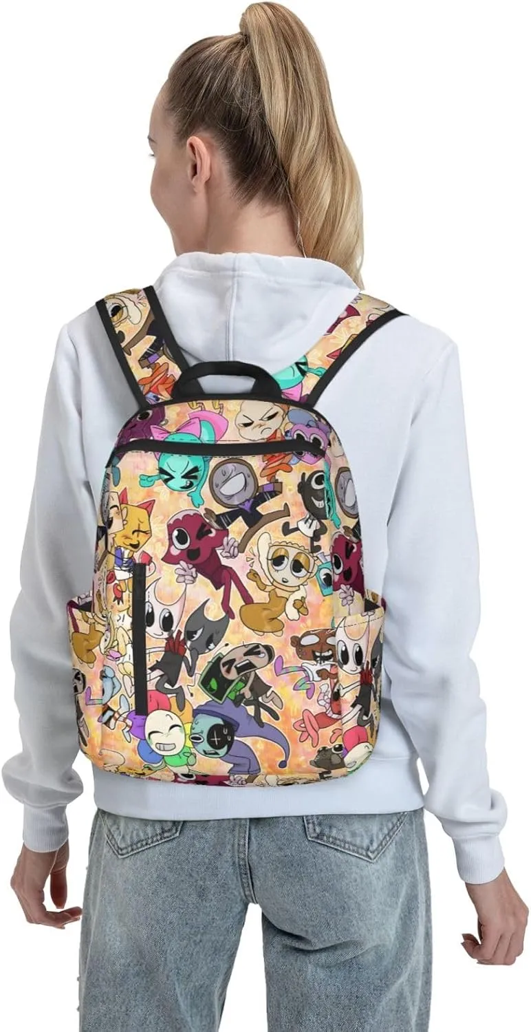 Dandys World Backpack Cartoon Print Fashion Daily Multi-Purpose Backpack Unisex 15in