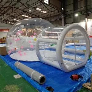DARZYS Inflatable Bubble House, Inflatable Bubble Tent Home Backyard Camping Rainproof and Windproof Hut Bubble Transparent Tent(500cm)