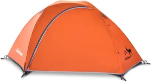 Deer Series Lightweight Backpacking Tent, Waterproof 2 Person 3 Person Tent, Double Layer Easy Set up Ultralight Two Person Tent