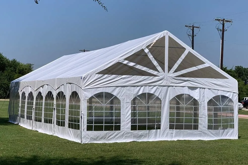 DELTA 40'x20' PVC Marquee Tents for Parties, Large Party Tent, Outdoor Wedding Tent, Heavy Duty Fire Retardard Waterproof Canopy, Carpas para Fiestas,Outdoor Event   7 Storage Bags