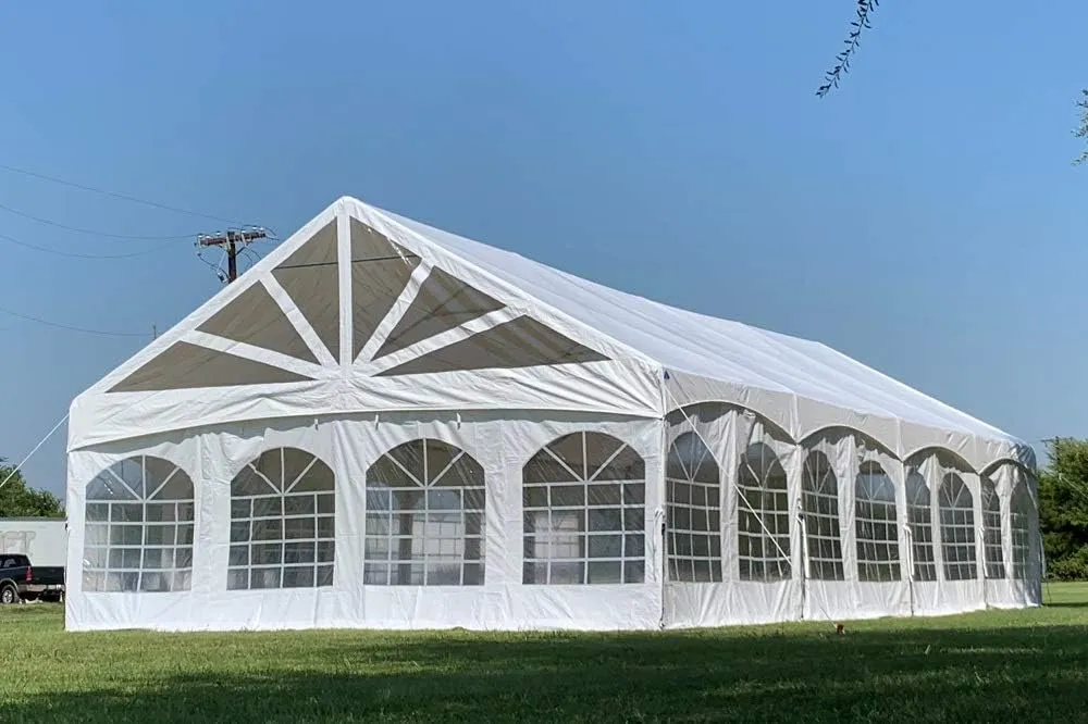 DELTA 40'x20' PVC Marquee Tents for Parties, Large Party Tent, Outdoor Wedding Tent, Heavy Duty Fire Retardard Waterproof Canopy, Carpas para Fiestas,Outdoor Event   7 Storage Bags
