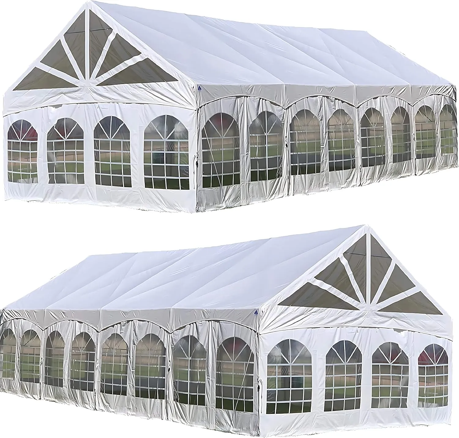 DELTA 40'x20' PVC Marquee Tents for Parties, Large Party Tent, Outdoor Wedding Tent, Heavy Duty Fire Retardard Waterproof Canopy, Carpas para Fiestas,Outdoor Event   7 Storage Bags