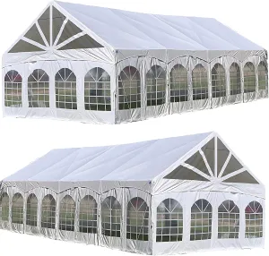 DELTA 40'x20' PVC Marquee Tents for Parties, Large Party Tent, Outdoor Wedding Tent, Heavy Duty Fire Retardard Waterproof Canopy, Carpas para Fiestas,Outdoor Event   7 Storage Bags