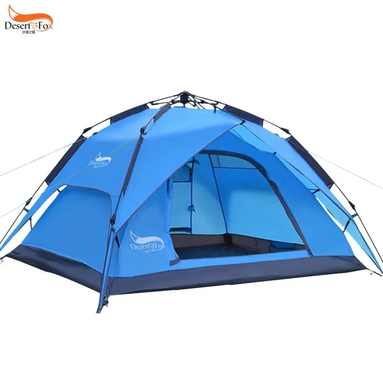 DesertFox Outdoor high-quality tents 3-4 people automatic tents double rainproof man camping tents multi-functional tents