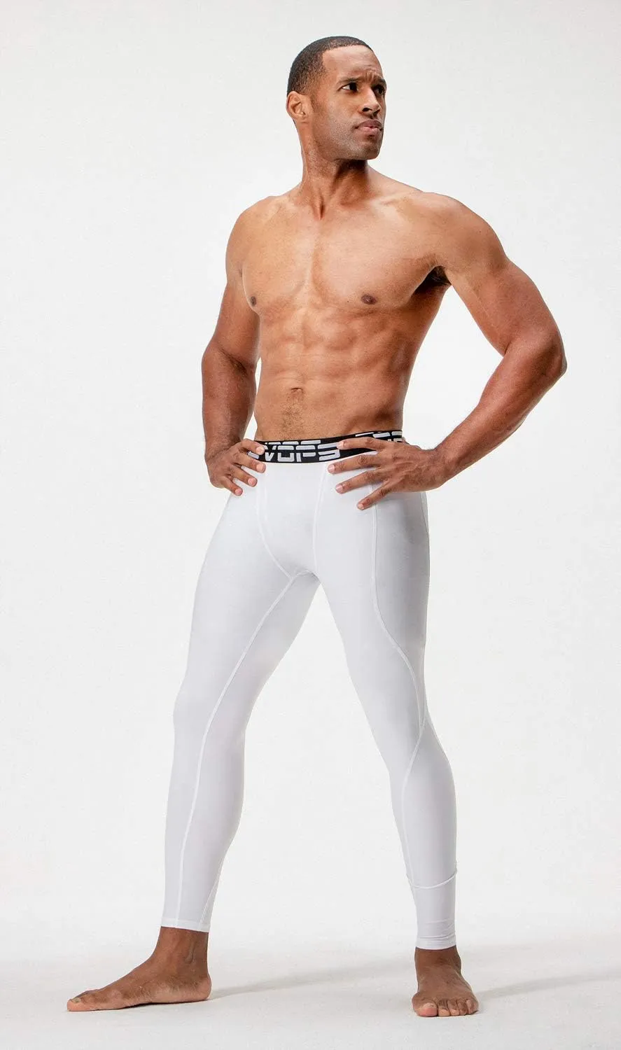 DEVOPS 2 or 3 Pack Men's Compression Pants Athletic Leggings with Pocket/Non-Pocket