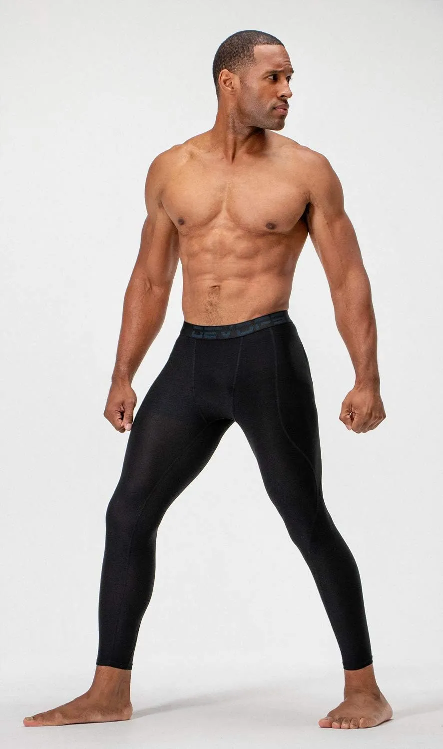 DEVOPS 2 or 3 Pack Men's Compression Pants Athletic Leggings with Pocket/Non-Pocket
