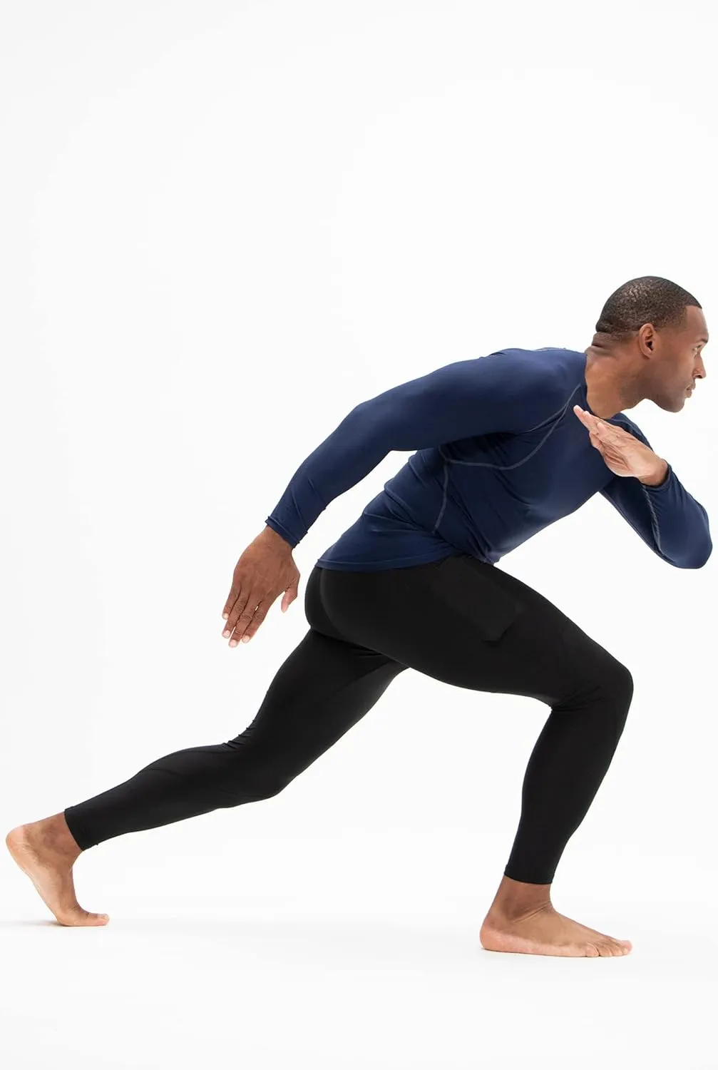 DEVOPS 2 or 3 Pack Men's Compression Pants Athletic Leggings with Pocket/Non-Pocket