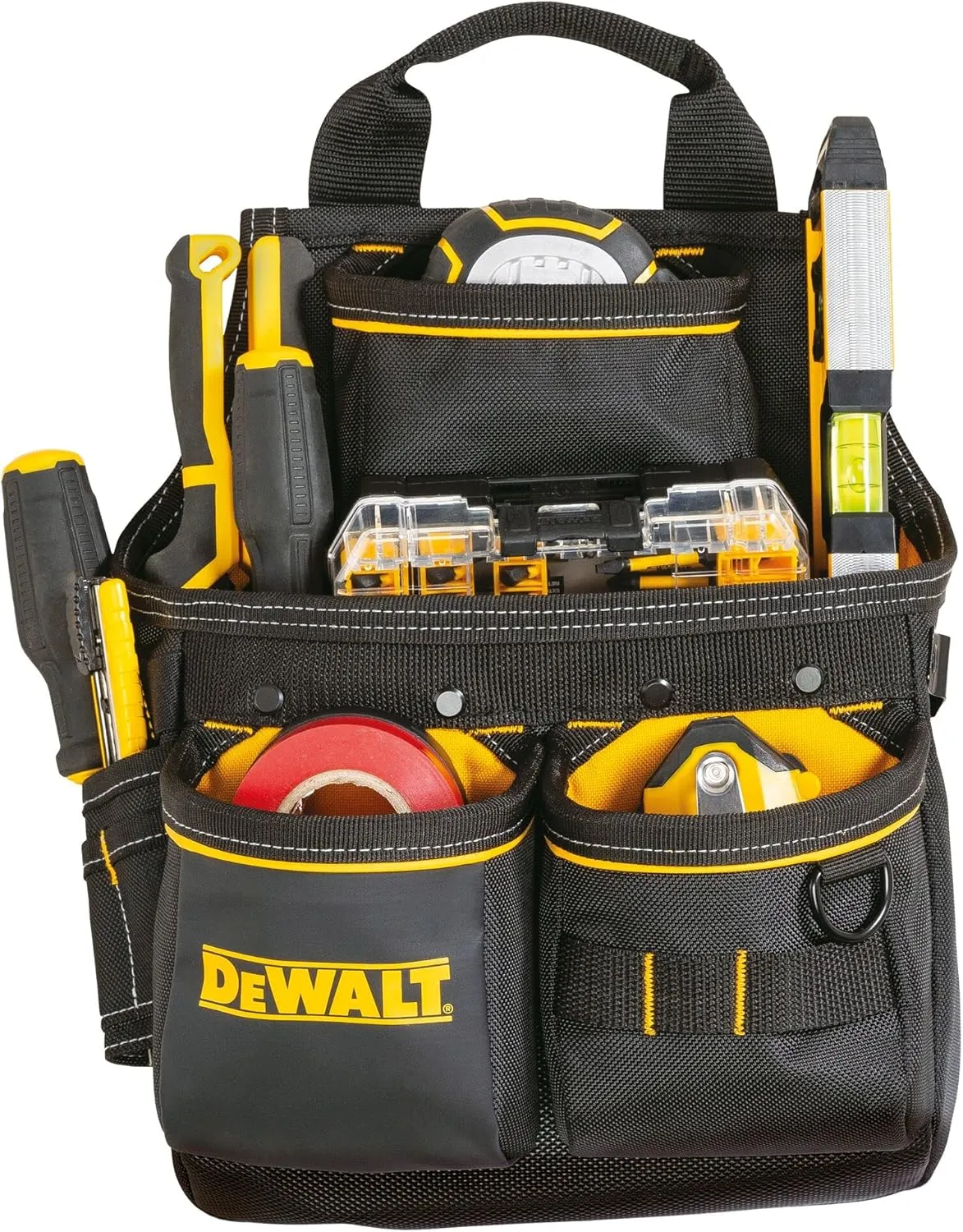 DEWALT Tool Pouch with Belt, 13 Pocket Professional Small Tool Belt Pouch (DWST540201)
