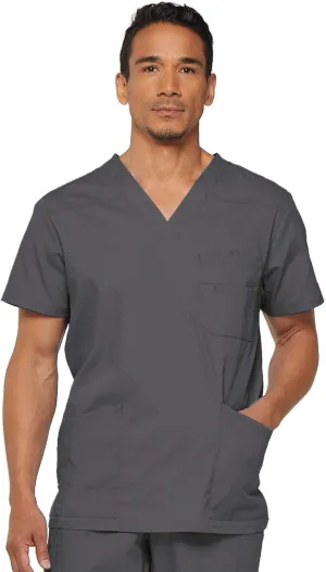 Dickies EDS Signature Scrubs for Men, Multi-Pocket V-Neck Scrub Top in Soft Brushed Poplin 81906