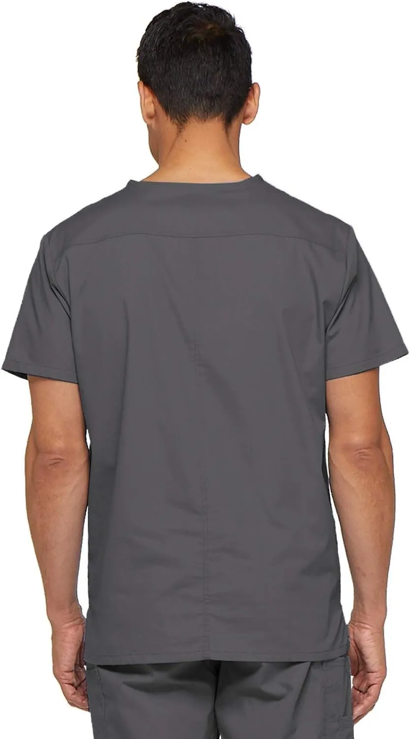 Dickies EDS Signature Scrubs for Men, Multi-Pocket V-Neck Scrub Top in Soft Brushed Poplin 81906