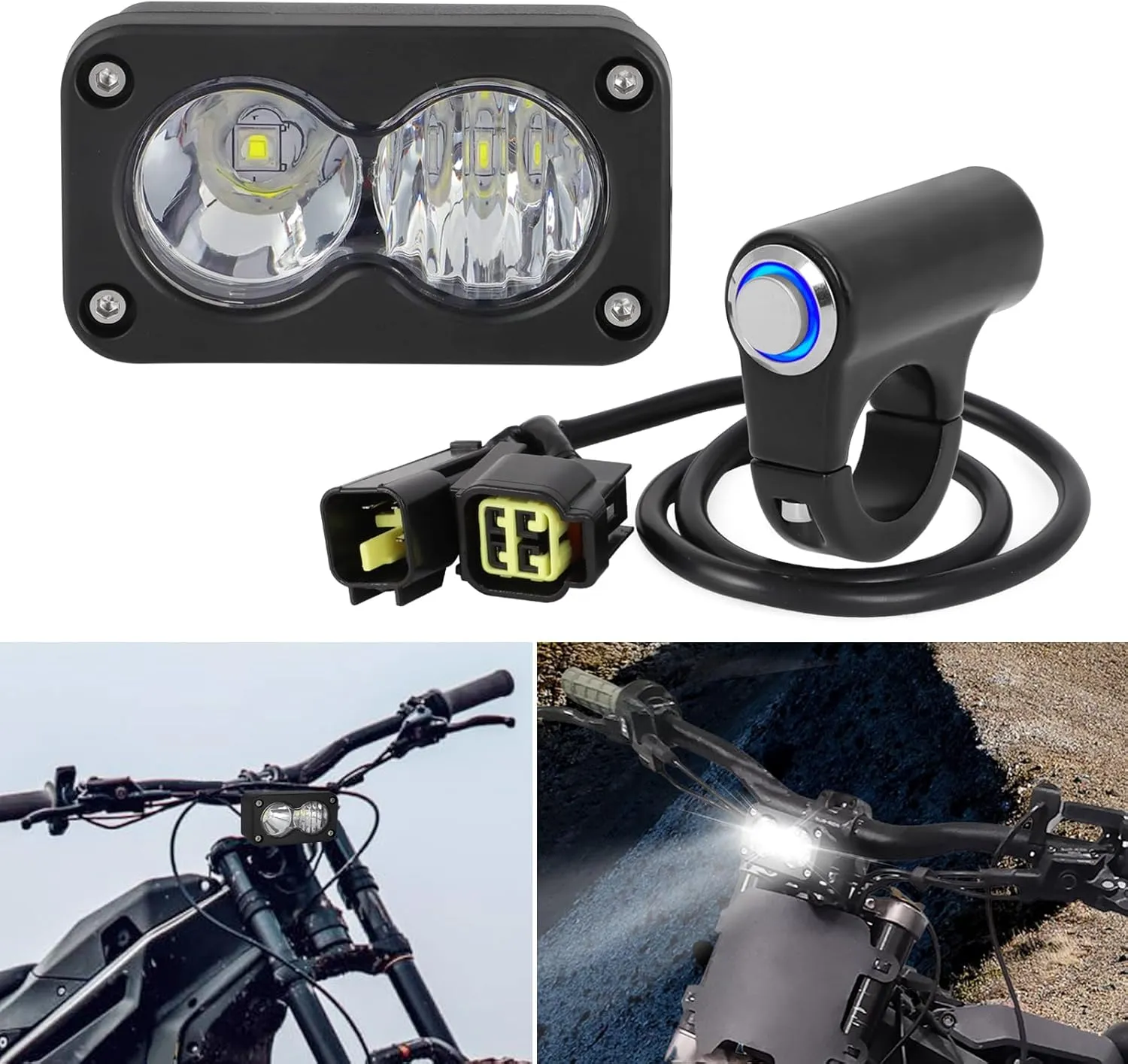 Dirtbike Headlight Kit for Talaria Sting R MX4/Sur-Ron Segway X260 PC Lens Motorcycle Light Bar Led Headlamp