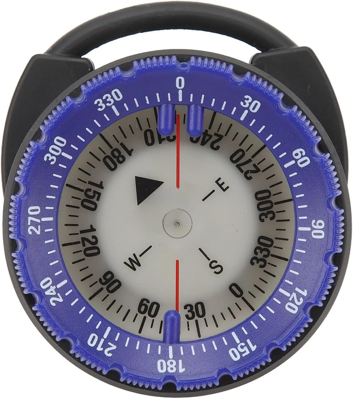 Diving Compass, 50M Underwater Diving Dive Compass with Breathing Tube Clamp, Luminous Waterproof Diving Compass for Scuba Diving Water Sports